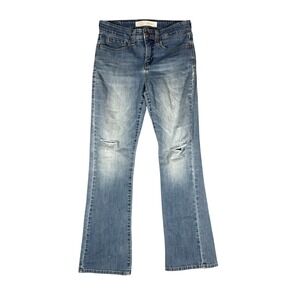 Signature by Levi Strauss Totally Shaping Bootcut Jeans Blue W27 L32 Distressed